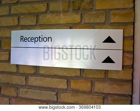 Reception At Rear Sign Sign Reception Area Image & Photo (Free Trial) | Bigstock