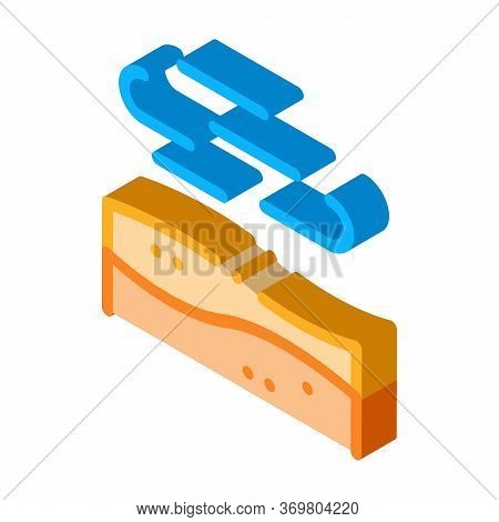 Desert Wind Icon Vector. Isometric Desert Wind Sign. Color Isolated Symbol Illustration