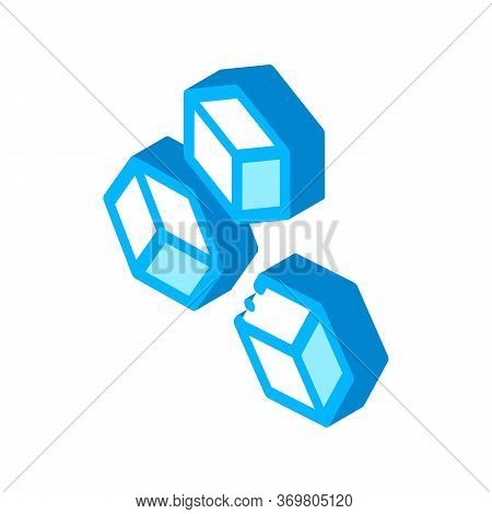 Refined Sugar Icon Vector. Isometric Refined Sugar Sign. Isolated Contour Symbol Illustration