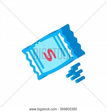Sugar Bag Icon Vector. Isometric Sugar Bag Sign. Color Isolated Symbol Illustration