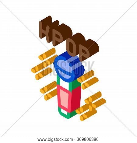 Kpop Microphone Icon Vector. Isometric Kpop Microphone Sign. Color Isolated Symbol Illustration