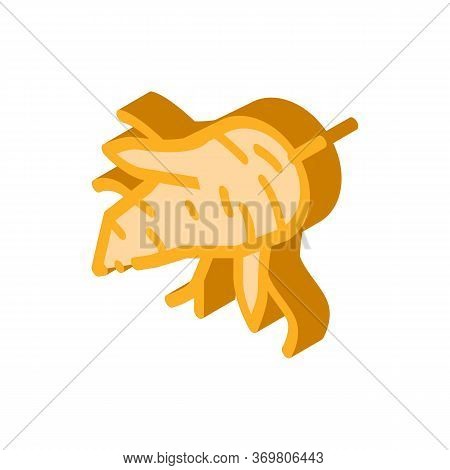 Batata Vegetable Icon Vector. Isometric Batata Vegetable Sign. Color Isolated Symbol Illustration