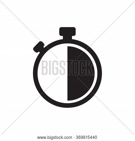 Stopwatch Icon Isolated On White Background. Stopwatch Icon In Trendy Design Style For Web Site And 