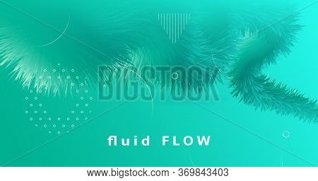 Blue Gradient Fluid. Flow Graphic Movement. Dynamic Pattern. Color Music Gradient Fluid. Futuristic 