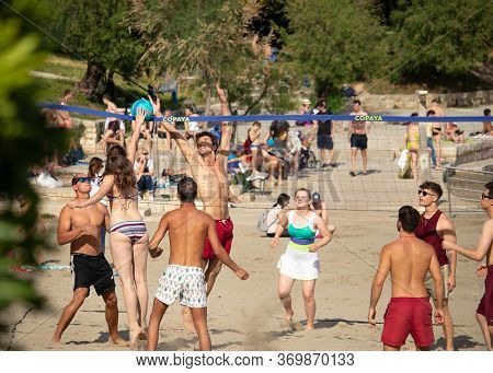 Split Croatia, May 2020
A Group Of International Students From All Over The World Playing Sand Volle