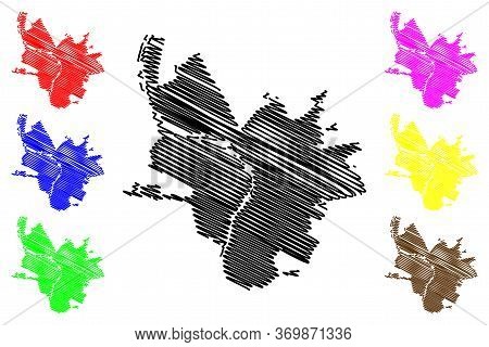Omsk City (russian Federation, Russia) Map Vector Illustration, Scribble Sketch City Of Omsk Map