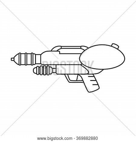 Water Gun Vector Icon.line Vector Icon Isolated On White Background Water Gun.