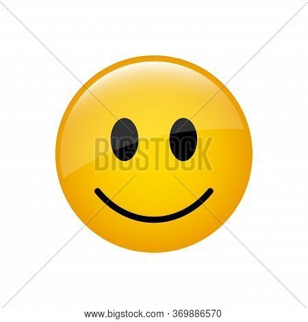 Smile Vector Face Illustration. Yellow Vector Smilling Face Emoji Character. Vector Isolated Element