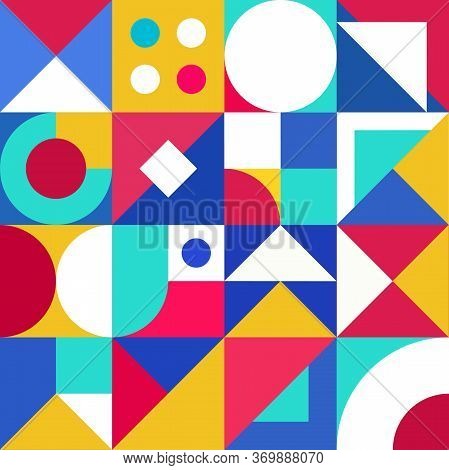 Geometry Minimalistic Background With Simple Shape And Figure. Abstract Vector Pattern Design In Mem