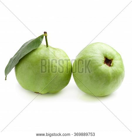 Guava Fruit Isolated On A White Background.