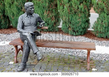 Druskininkai, Lithuania - August 6, 2017: Sculpture Of Donatas Banionis. Druskininkai, Lithuania. Do
