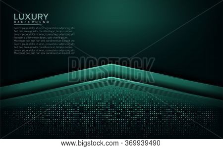 Green Abstract Modern With Overlap Background Design.