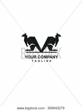 Couple Black Kangaroo Logo And Vector Logo