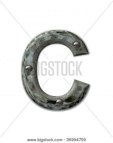 Alfabeto Metal Grunge C