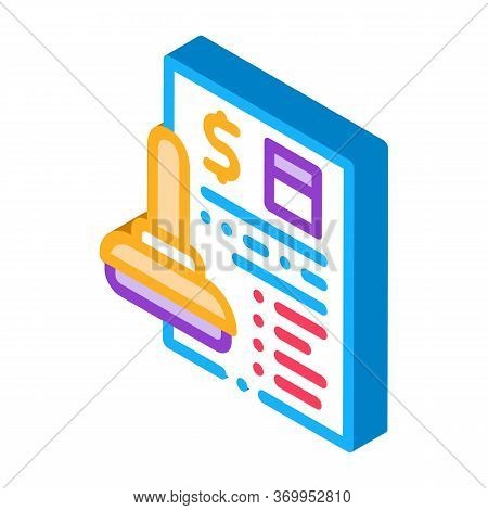 Pledge Order Icon Vector. Isometric Pledge Order Sign. Color Isolated Symbol Illustration