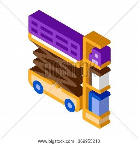 Weight Lifting Machine Icon Vector. Isometric Weight Lifting Machine Sign. Color Isolated Symbol Ill