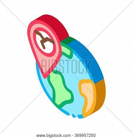 Ertnkuake Geolocation Icon Vector. Isometric Ertnkuake Geolocation Sign. Color Isolated Symbol Illus