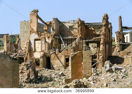 Vesnice zbořena Belchite