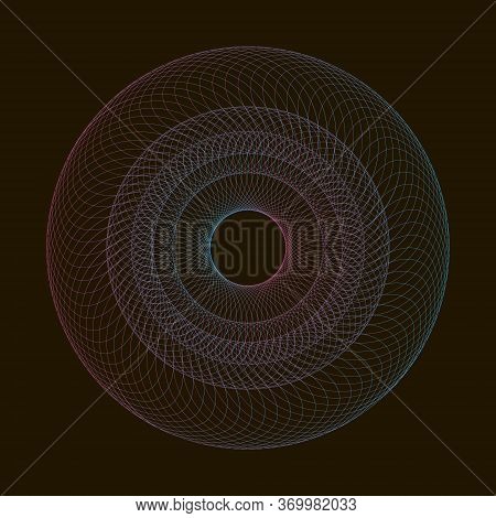 Spirograph Abstract Element. Suitable For Certificate, Diploma And Other Design Elements.