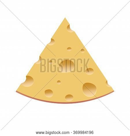 Parmesan Cheese Vector Illustration. Fresh Dairy Product. Cheese Icon