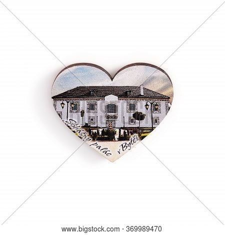 Souvenir (magnet) From Slovakia Isolated On White Background. Slovak Inscription Does The 