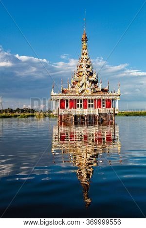 Padogas Of Buddhist Monastery, Inle Lake, Shan State Of Myanmar Former Burma In Asia