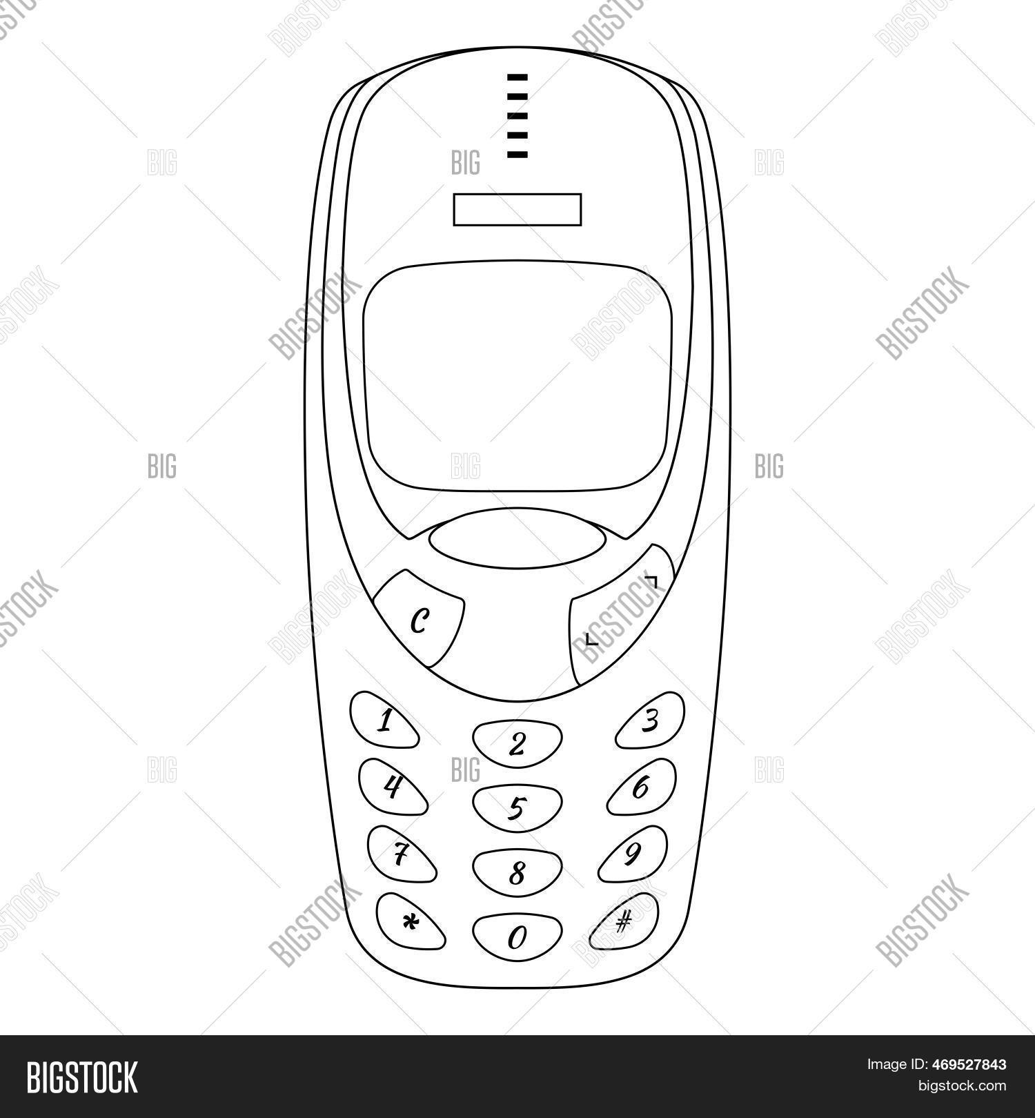 Classic Keypad Mobile Vector & Photo (Free Trial) Bigstock
