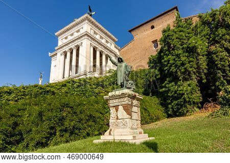 Basilica Of St. Mary Of Altar Of Heaven On Capitoline Hill And Vittoriano Monument, Rome, Italy