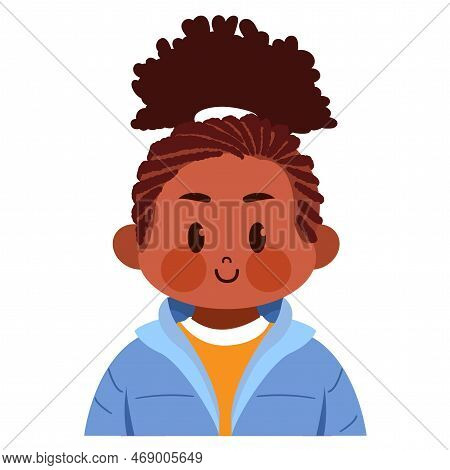 Vector Cartoon Cute Kawaii Kid Face Isolated