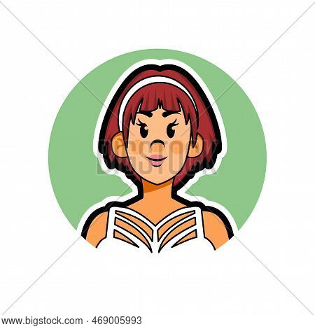 Vector Cartoon Cute Young Person Icon Isolated