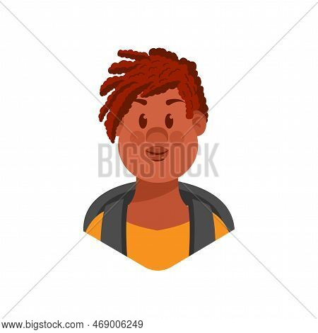 Vector Cartoon Cute Young Person Icon Isolated