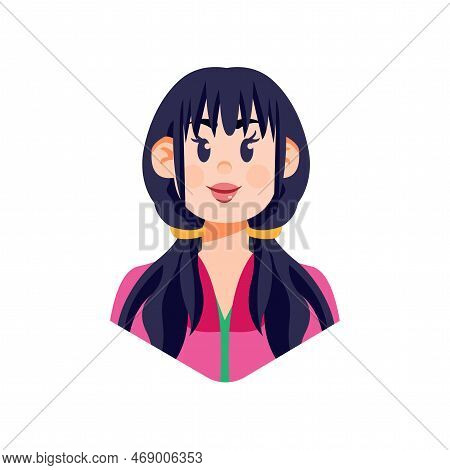 Vector Cartoon Cute Young Person Icon Isolated