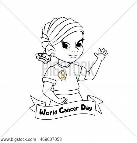 Vector Cartoon Cute Character World Cancer Day