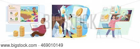 Gaming With Cryptocurrency, Gameplay To Earn, Metaverse, Digital World, Virtual Character . Play To 