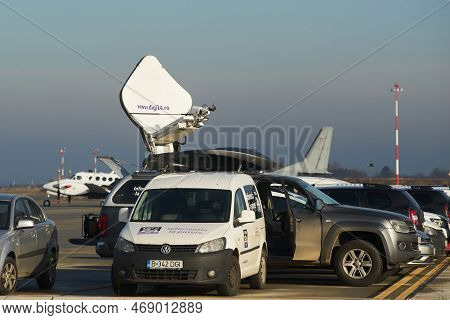 Otopeni, Romania - January 17, 2023: Awacs Airborne Warning And Control System Aircrafts Arrival Fro