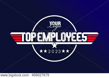 Top Employees 2023 Vector Typography.  Top Employees Logo