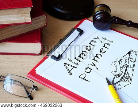 Alimony Payment Is Shown On A Photo Using The Text