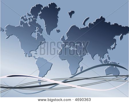 Vector Illustration Map Of World