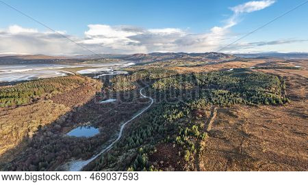 Aerial View Of Bonny Glen In Donegal - Ireland.