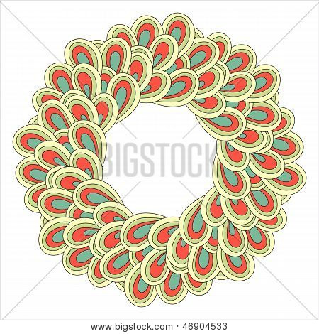 Padrão de laço redondo decorativo retrô