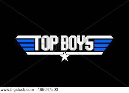 Top Boys Typography Vector Icon. The Clever Boys Lettering.