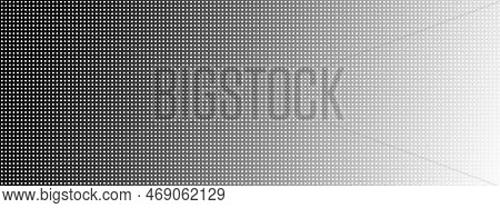 Led Screen Texture Dots Background Display Bnw. Tv Pixel Pattern Monitor With Light Spot, Television