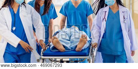 Group Of Professional Medical Doctor Team And Assistant With Stethoscope In Uniform Taking Seriously