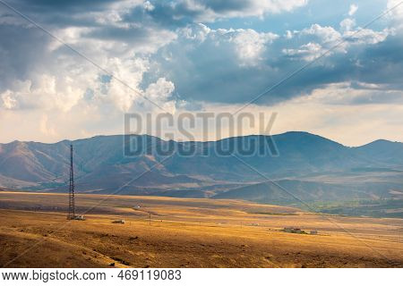 Aladaglar National Park. Cloudy Mountain Landscape. Glacial Mountains, Hills. Transmountain Trips. T