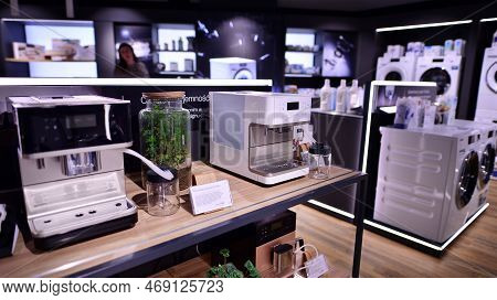 Warsaw, Poland. 19 January 2023. Inside Miele Retail Store. Miele Is German Based Manufacturer Of Pr