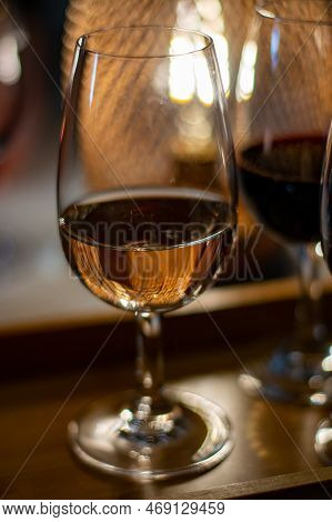 Tasting Of Rioja Wines, Visit Of Winery Cellars With French Or American Oak Barrels With Agening Red