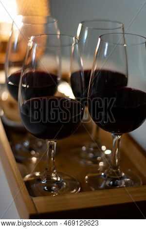 Tasting Of Rioja Wines, Visit Of Winery Cellars With French Or American Oak Barrels With Agening Red
