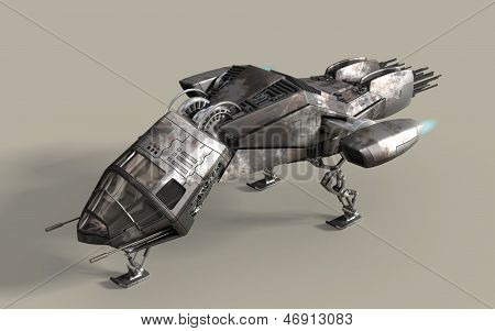 미래의 3D 전함 포드