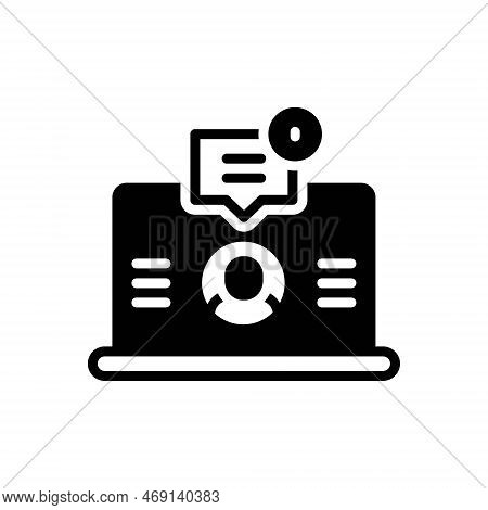 Black Solid Icon For Respond Response Reaction Reply-to Repercussion Communication Answer Message