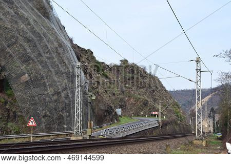 Road Through The Cliffs In Mosel Valley